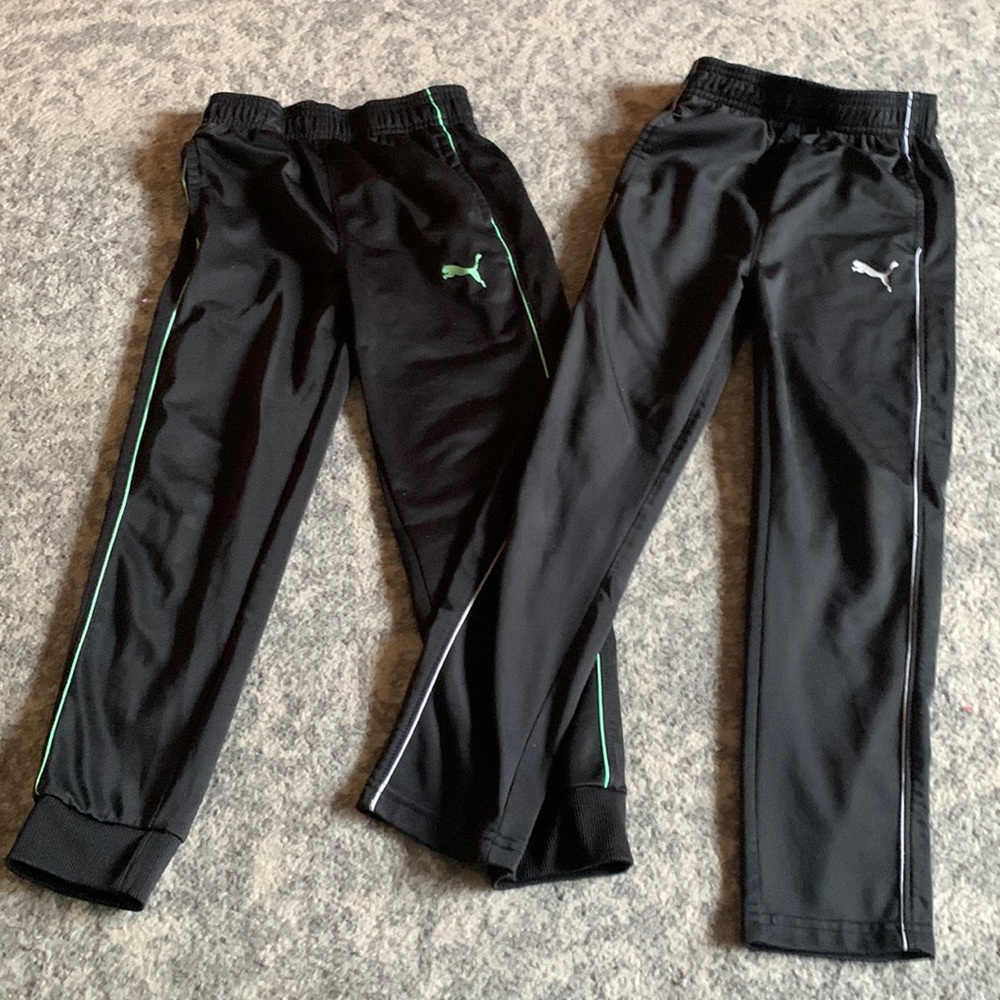 Puma boys size 7 bundle-2 pairs black Pants